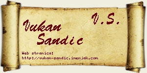 Vukan Sandić vizit kartica